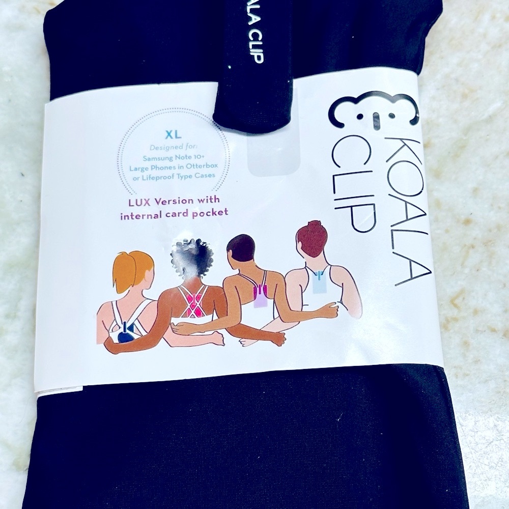 Koala Clip Lux Phone Case Pocket For Sports Bra Workout Iphone Android X L Black